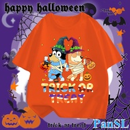 100CM-5XL Baju Halloween T-Shirt Trick or Treat Tee Kids Adult  Cartoon Shirt Crew T-Shirt Cotton Sh