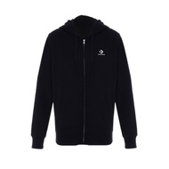 CONVERSE MEN'S EMBROIDERED STAR CHEVRON FRENCH TERRY FULL ZIP HOODIE - CONVERSE BLACK