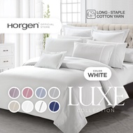 (Fitted Sheet Set) Horgen Luxe Collection Barrett Hotel Series Egyptian Cotton Fitted Sheet Set (Inc