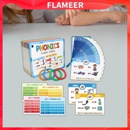 [FlameerMY] Phonics Flash Cards Sight Words Fun Home School Supplies Letter Sound for Elementary Kin