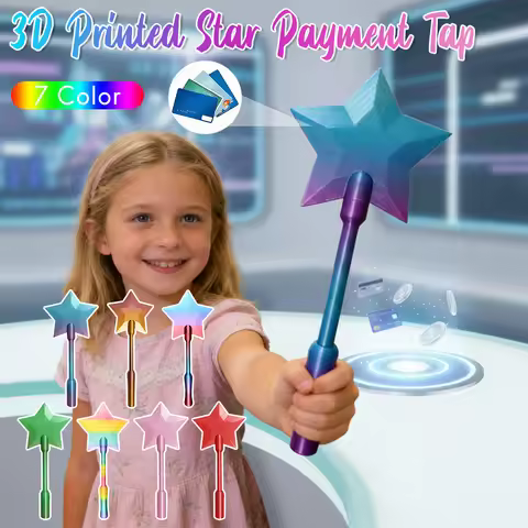 1 Pcs 3D Printed Star Wand Tap To Pay Star Magic Wand Portable Contactless Payment Card Holder Credi