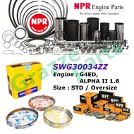 NPR Piston Ring Set SWG30034ZZ for Hyundai Matrix 1.6 G4ED ALPHA II 1.6 (76.5mm) - Have 2 Types