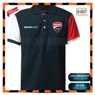 G Polo T Shirt Sulam Ducati Corse Racing Team Panigale SBK MotoGP Superbike Baju Casual Motorbike Bike Motorcycle Tee