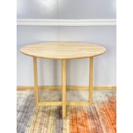 Evergreen Furniture โต๊ะกินข้าว โต๊ะไม้ยางพารา 2/4 ที่นั่ง โต๊ะอาหาร ไม้เนิ้อแข็ง โต๊ะกลม ชุดโต๊ะอเน