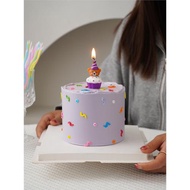 韓式ins可愛復古帽子小熊蠟燭生日蛋糕裝飾插件卡通蠟燭烘焙裝扮