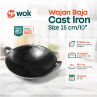 Seasoned Cast Steel Frying Pan 10 Pieces (25cm) Thick Non-Stick/ Cast Iron Frying Pan/ Cast Iron Fry