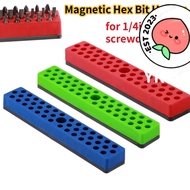YRBWDYZDH Screwdriver Bit Storage Organizer, Solid Color 43 Holes Magnetic Hex Bit Holder Organizer,