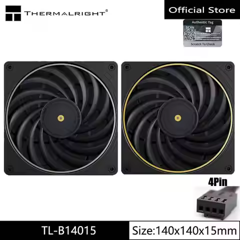 Thermalright TL-B14015 14cm chassis cooling fan/140x140x15mm/13 LCP fan blades/double ball bearings/