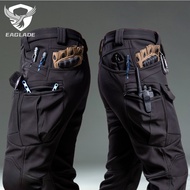 Eaglade Men's Tactical Overalls Black Stretch Slim-fit Waterproof IX7Stretch A01