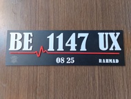 Plat Nomor Mobil Putih / Plat Nomor Mobil Variasi Akrilik / Plat Nomor Mobil Font Baru / Plat Nomor 