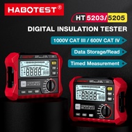 HABOTEST🔥HT5203/5205 Digital Insulation Tester 1000V DC/AC/Continuity Test Ohmmeter Meter Voltmeter 