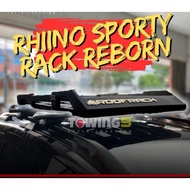 RAK ROOFRACK ROOF RACK BAGASI ATAS RHINO SPORTY MOBIL UNIVERSAL SUNRISE SR RACK MOBIL TRAVELLING PEN