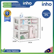 INHO 27/32L Multifunctional Desktop Drawer Storage Organizer Comestic Medicine Drawer Storage Box