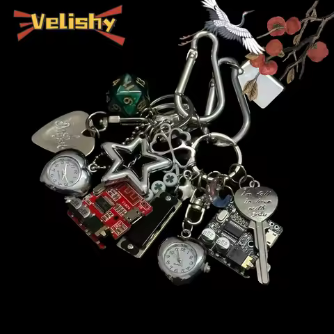 Vintage Handmade Keychains Personalized Pocket Watch Backpack Pendant Creative Mechanical Elements K