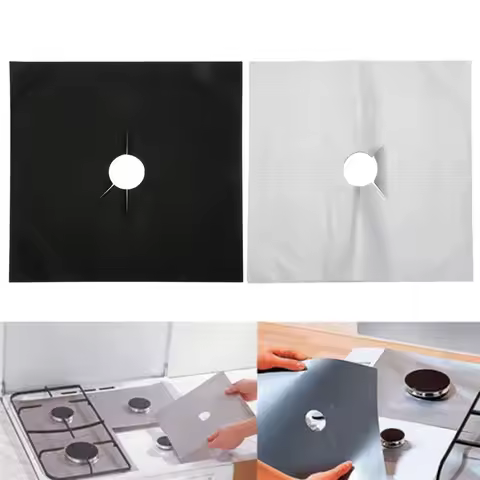 4/8Pcs Stove Protector Cover Liner Gas Stove Protector Gas Stove Stovetop Burner Protector Kitchen A
