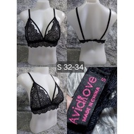 Women's Bra Lace Decorated With Chest Straps Beautiful AVIDLOVE SIZE S Bust 32-34"