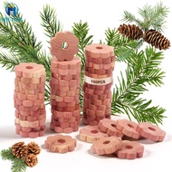 100Pcs Aromatic Scent Cedar Ring Set for Clothes Storage Floral Shape Cedar Block SHOPTKC4574