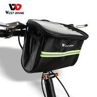 WEST BIKING Bicycle Front Handlebar Bag MTB Road Bike Frame Pouch Pannier Waterproof Large Capacity