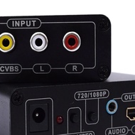 【SFF】-AV S-Video CVBS Converter Audio -Compatible to S VIDEO+S S VIDEO Composite Switcher Adaptor Up