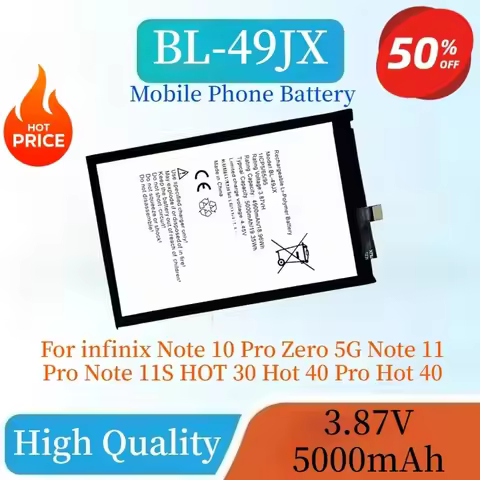 New BL-49JX Mobile Phone Battery 3.87V 5000mAh For infinix Note 10 Pro Zero 5G Note 11 Pro Note 11S 