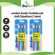 Jordan Smile Toothbrush (Perfectly Reach & Clean) Soft/Medium & Hard Berus Gigi