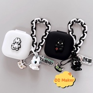 For EarFun Air Pro4i-TW230 Case Silicone Soft Case Cartoon Bracelet Keychain Cute Finger Ring Pendan