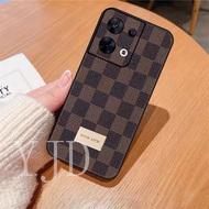 Ốp Lưng YJD Cho OPPO Reno8 Pro Reno8 Z Reno8 T Vân Caro Sang Trọng Chống Sốc Cạnh Mềm Vỏ Điện Thoại