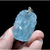 Aquamarine 9Tails Fox Pendant 海蓝宝九尾狐