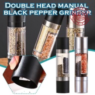 Salt Pepper Manual Grinder Lada Hitam Grinder Adjustable Lada Manual Stainless Pengisar Grinder U3b8