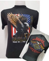 เสื้อผ้าบางฮาเลย์ Harley-Davidson ผ้ามุ้งบางใส่สบาย สไตล์วินเทจ ป้ายVintage 3D EMBLEM [ S M L XL ] S