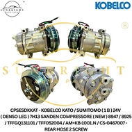 KOBELCO KATO / SUMITOMO ( 1 B ) 24V ( DENSO LEG ) 7H13 SANDEN COMPRESSORE ( NEW )