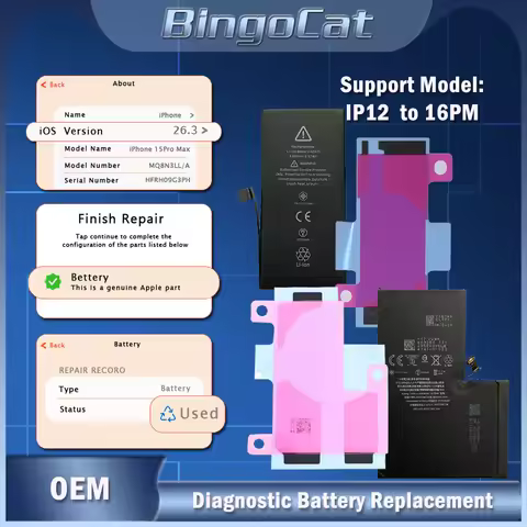Diagnostic Battery Run Diagnosis Replace for iPhone 12/13/14/15 Mini/Plus/Pro/Promax No Pop up Messa