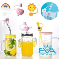 3D Dustproof Silicone Straw Cover / Cover with Cute Cartoon Weather Pattern and Icons