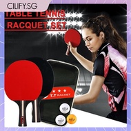 [Cilify.sg] Ping Pong Paddle 2 Rackets &amp; 3 Balls Ping Pong Paddles Set for Advanced Training