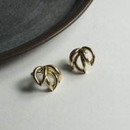 [ZANZAN ZANZAN] Trefoil Metal Earrings [EK21AL006]