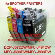 LC 3513 COMPATIBLE BROTHER INK CARTRIDGES BK/C/M/Y FOR DCP J572DW MFC J491DW/J690DW/J890DW