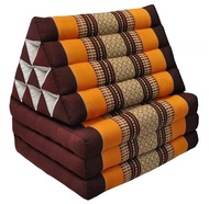 Three Fold Thai Cushion, 50x167x26   cm  (LxWxH), 100 % Natural Kapok Filling, Foldable Thai Mat wit