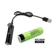 Panasonic NCR18650B 3.7V 3400mAh 18650 Li-ion Rechargeable Battery Made in Japan With 18650 battery Charger