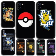 Black TPU silicone soft shell compatible 【DM-A6】cartoon Anime Pokemon Pikachu for Vivo V7 Plus Y79 V