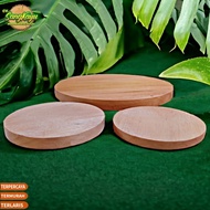 Round wood Round wood 35 cm wooden cutting board tray corner table leaves - 15 cm, 1 cm