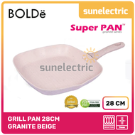 BOLDe Super PAN Panci Penggorengan Kotak / Wajan Pemanggang / Panggangan - GRILL PAN 28 cm Granite B