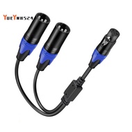 XLR Splitter Cable, 1 XLR Female to 2 XLR Male Y Cable Balanced Microphone Splitter Cord Audio Adapt
