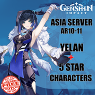 STARTER B5 GENSHIN IMPACT  Yelan+Reqular 5 Star Standard Combo