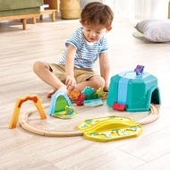 德國Hape 恐龍世界火車玩具盒組合