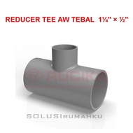 RUCIKA V TEE AW 1-1/4 X 1/2" THICK / Branch 3 Reducer T 1 1/4 x 1/2 Vlok Tie Reducer 1.25 x 0.5