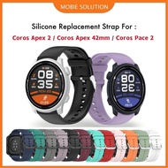 For  Coros Apex 2 / Coros Pace 2 / Coros Apex 42mm Silicone Color Replacement Strap