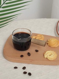 1入組牛奶泡沫咖啡壺，咖啡測量杯，木柄咖啡拿鐵藝術杯