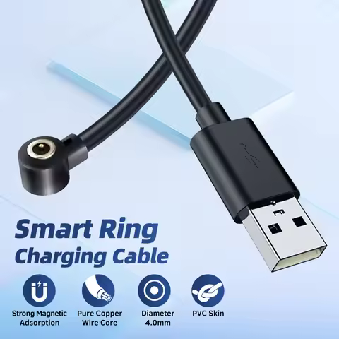 Smart Ring Charge Cable For Smart Ring Dock Connector USB Charging Cable Cord 4MM Magnetic Charger P