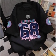 KATUN SUPERGIRL 68 Vintage T-Shirt Top Matt Cotton Shirt Motif Number 68