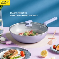 COOKER KING《Light Weight To Cook》Non Stick Wok Maifan Stone Wok Granite Wok Marble Wok ,28cm/30cm